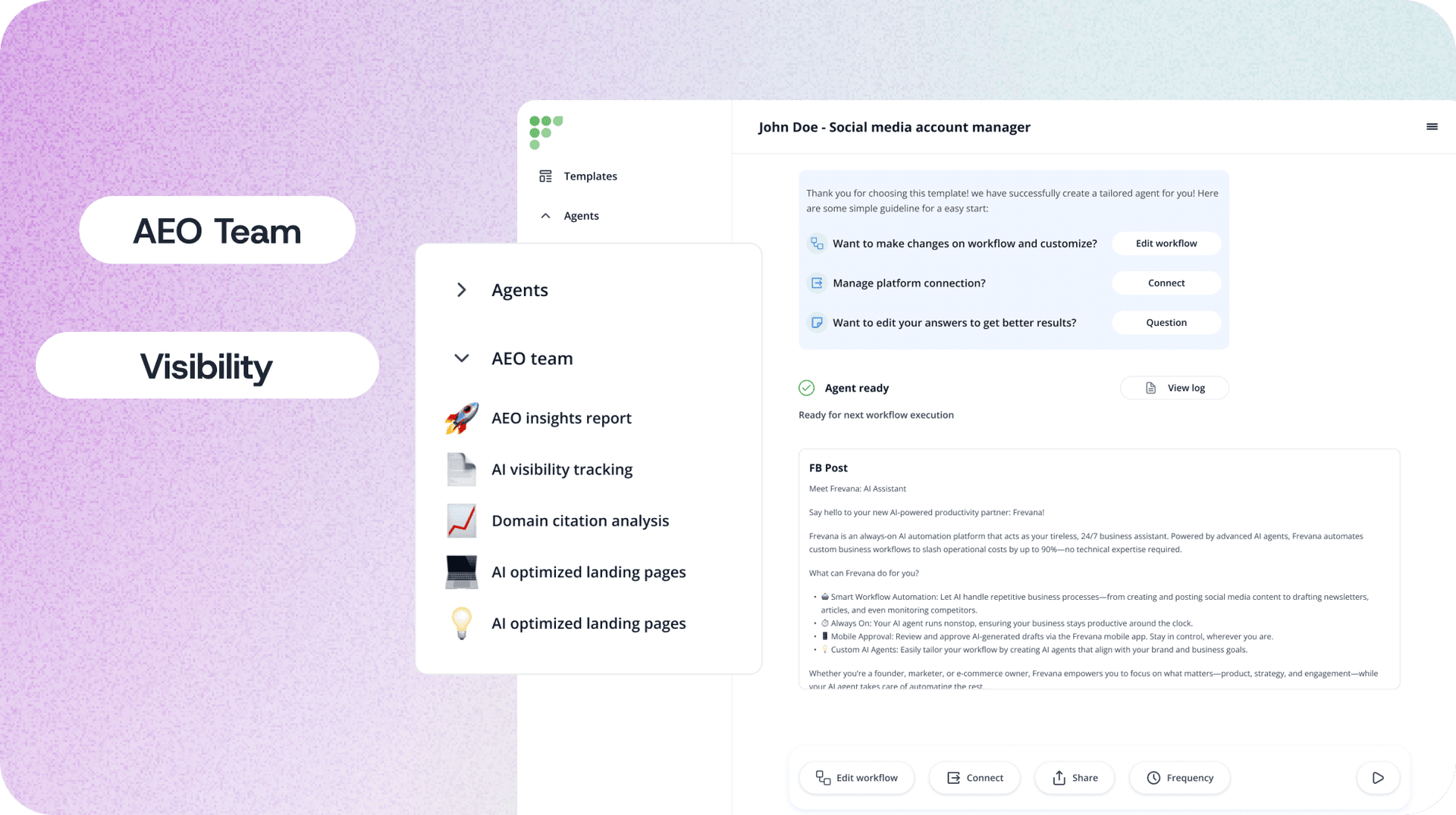 AI team does work for you to improve AI visibility hover